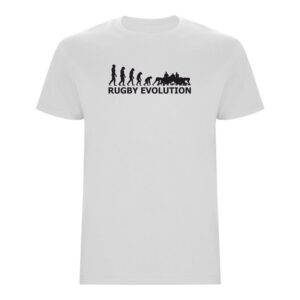 Tričko Rugby Evolution - Scrum - bílé