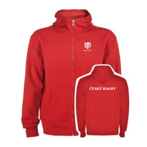Klokanka zip České Ragby (1s) - červená